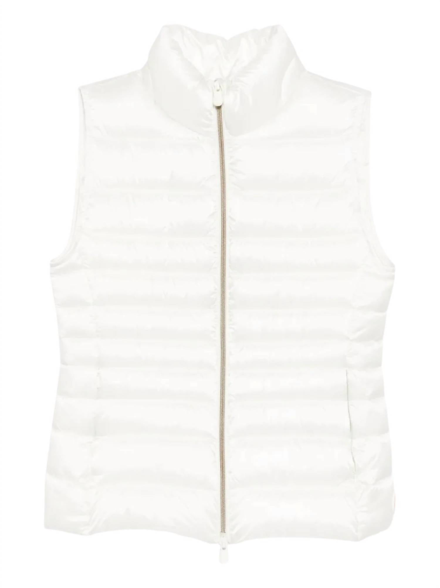 SAVE THE DUCK Lynn Vegan Puffer Vest in white - women's jacket - view 4