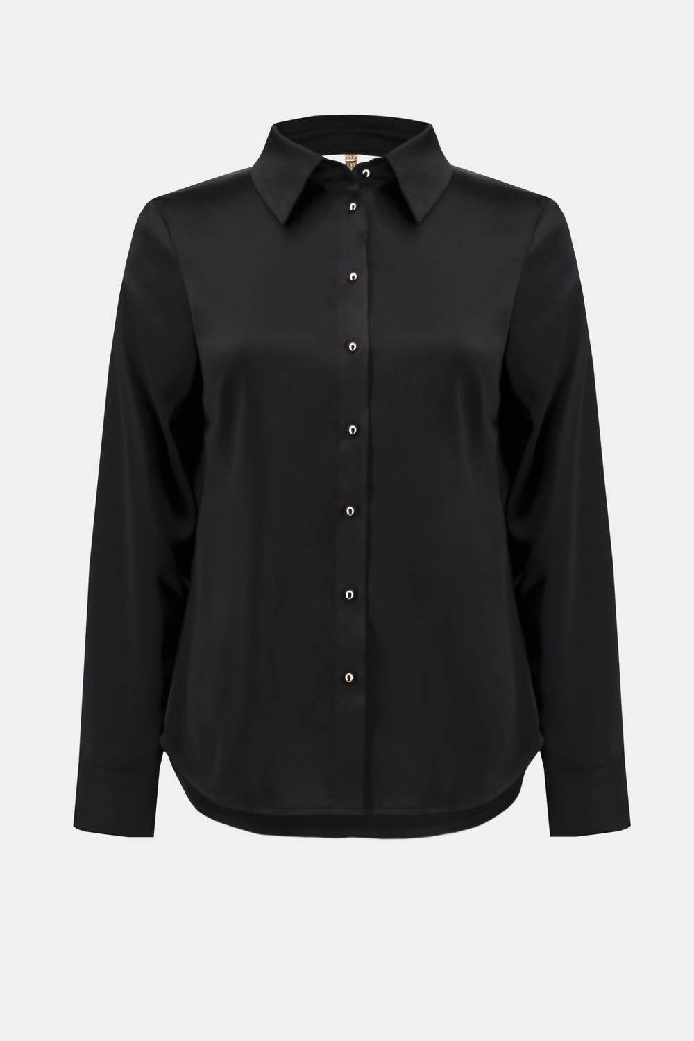 Joseph Ribkoff - Satin Blouse with Cowl Neck and Rhinestone Detail