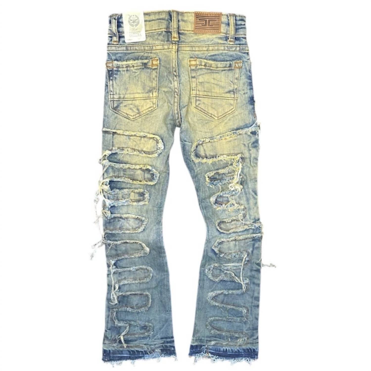 Jordan Craig - Kid's Stacked Python Denim Jeans