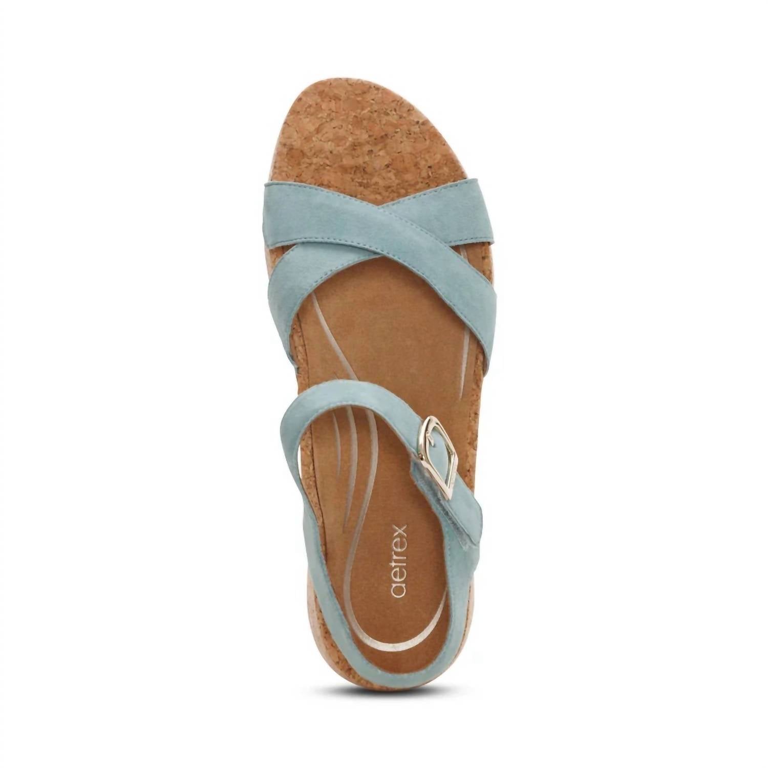 Aetrex - Women's Flora Adjustable Quarter Strap Wedge Sandal