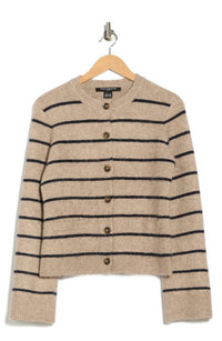 Incashmere - Women's Long Sleeve Striped Cardigan