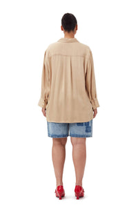 Ganni - Washed Satin Shirt