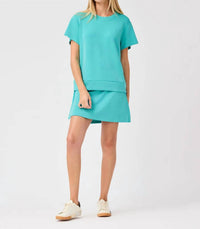 Mary Square Mckenzie Short Sleeve Top in ocean - women's t-shirt