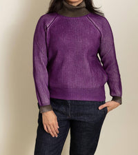 Alessandro Aste Berlin Ribbed Reversible Turtleneck Sweater in clover - women's sweater - detail view