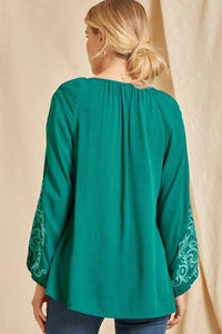 Andree By Unit - Tonal Embroidered Blouse