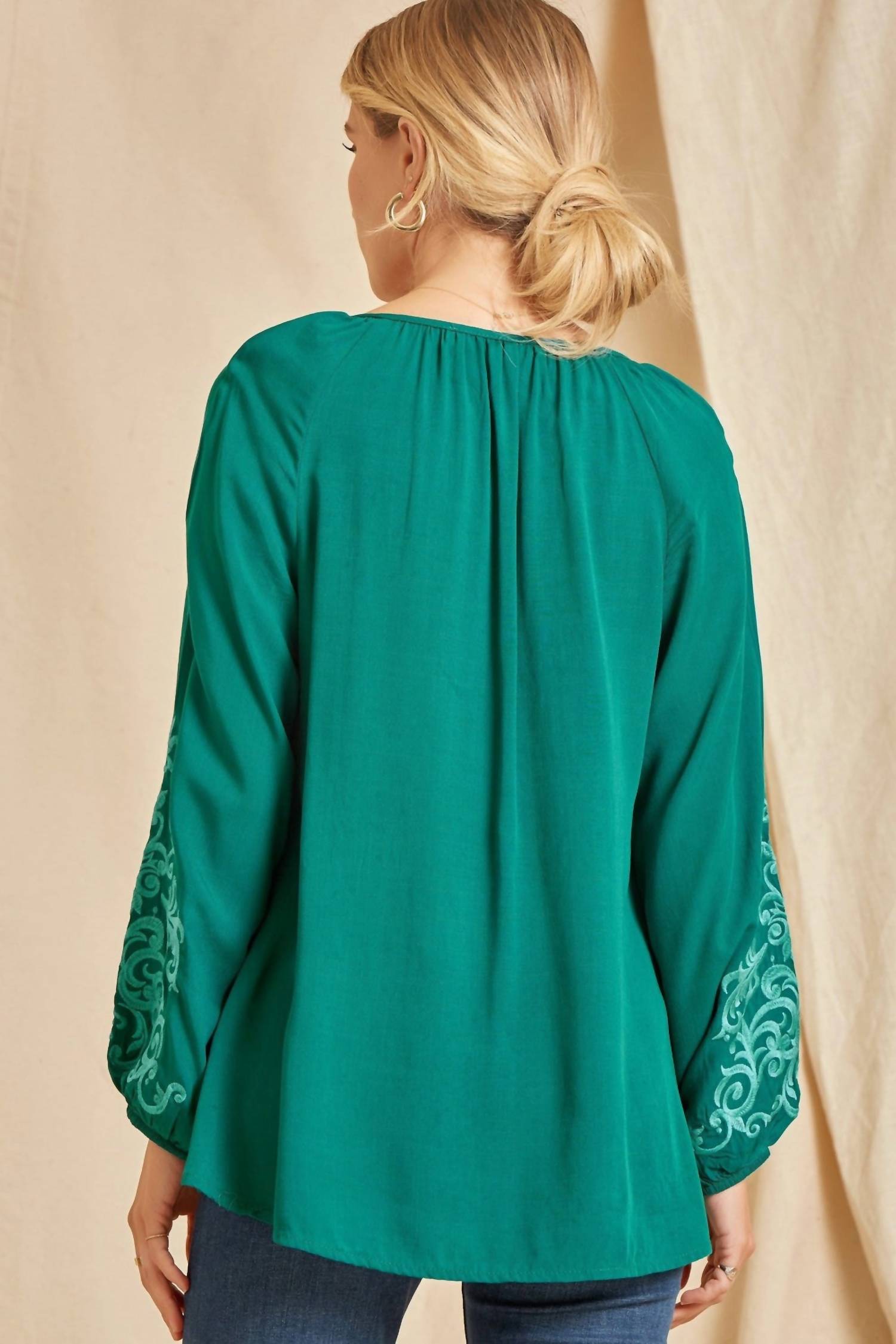 Andree By Unit - Tonal Embroidered Blouse