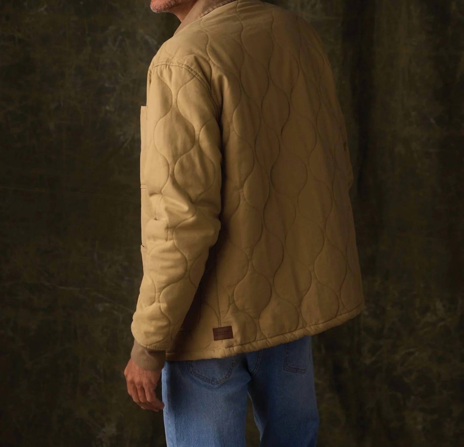 The Normal Brand James Canvas Liner Jacket in tan cedar - men's jacket - view 4