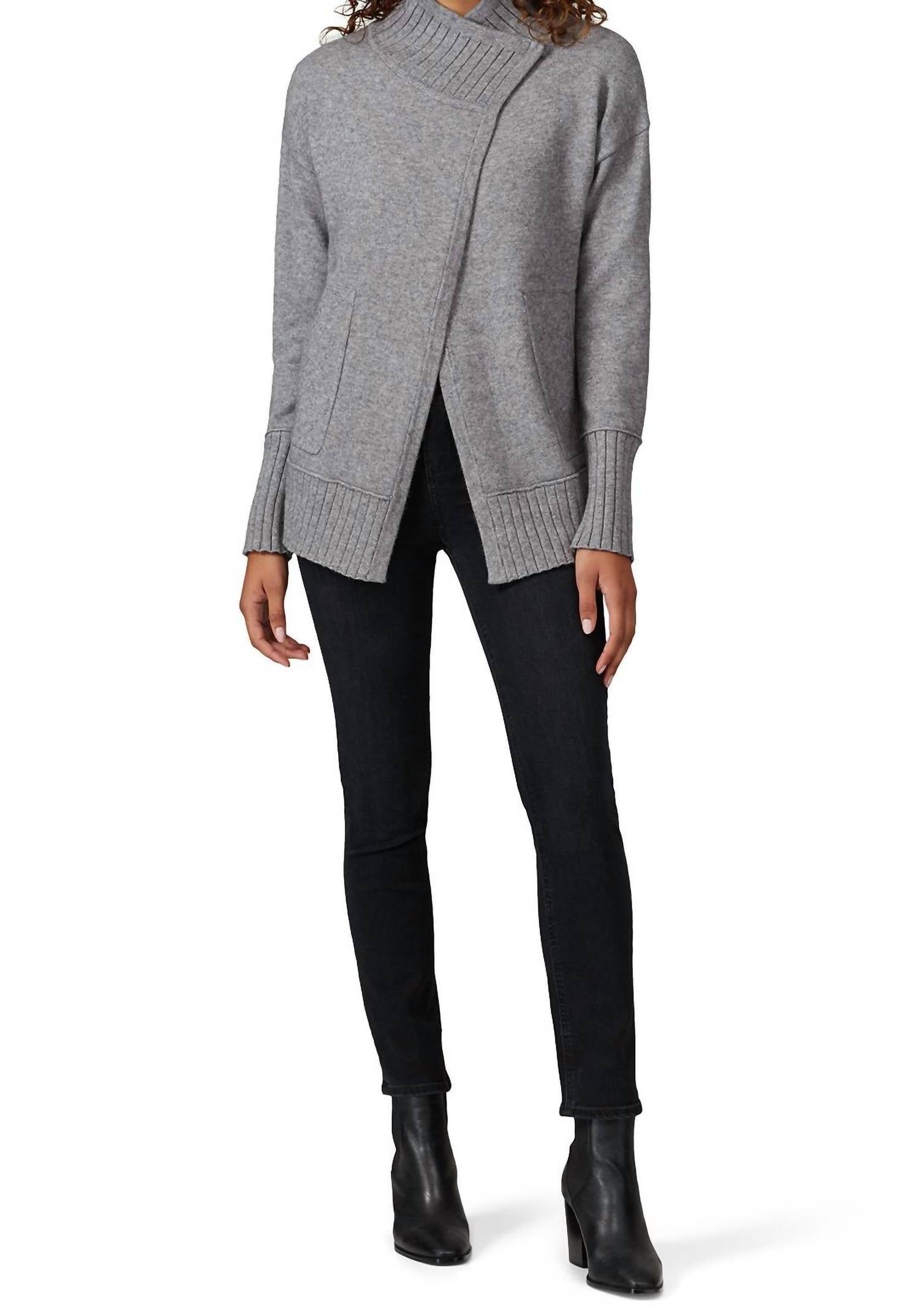 White + Warren - LOFTY BLEND RIBBED COATIGAN