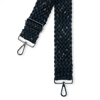 HAUTE SHORE Women's Woven Guitar Strap in black - women's item - detail view