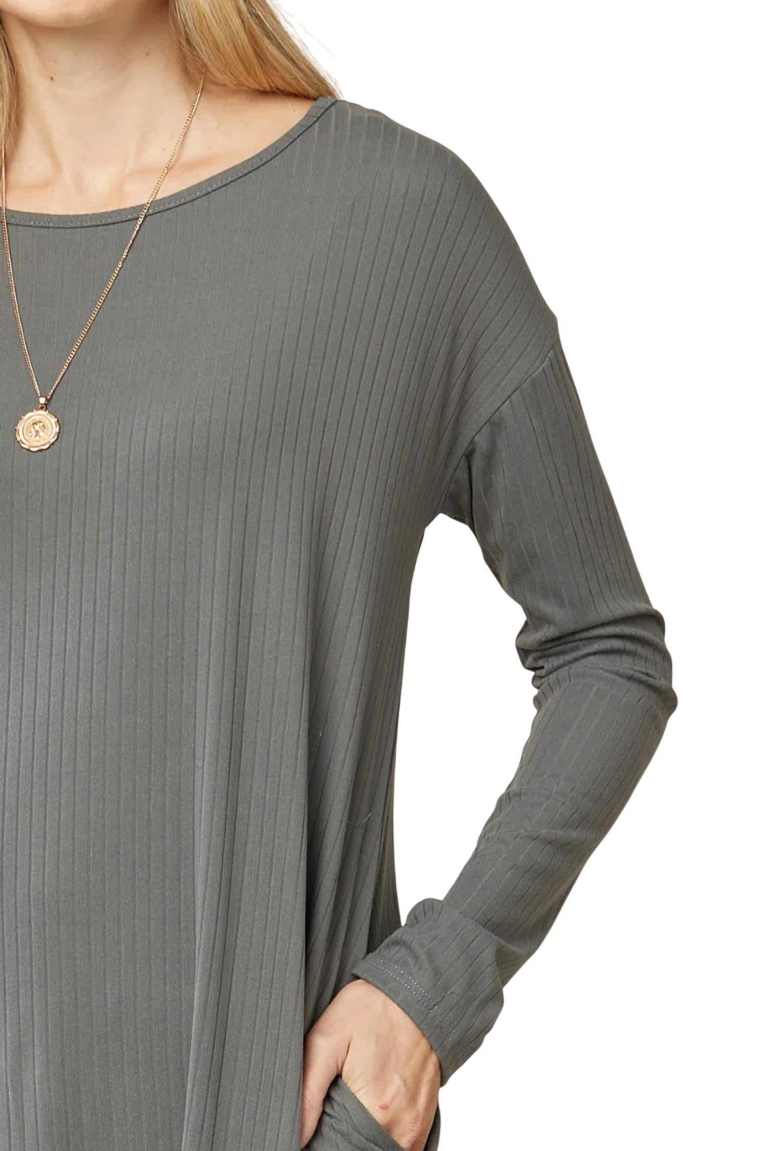 entro ribbed dress Entro Ribbed Midi Dress