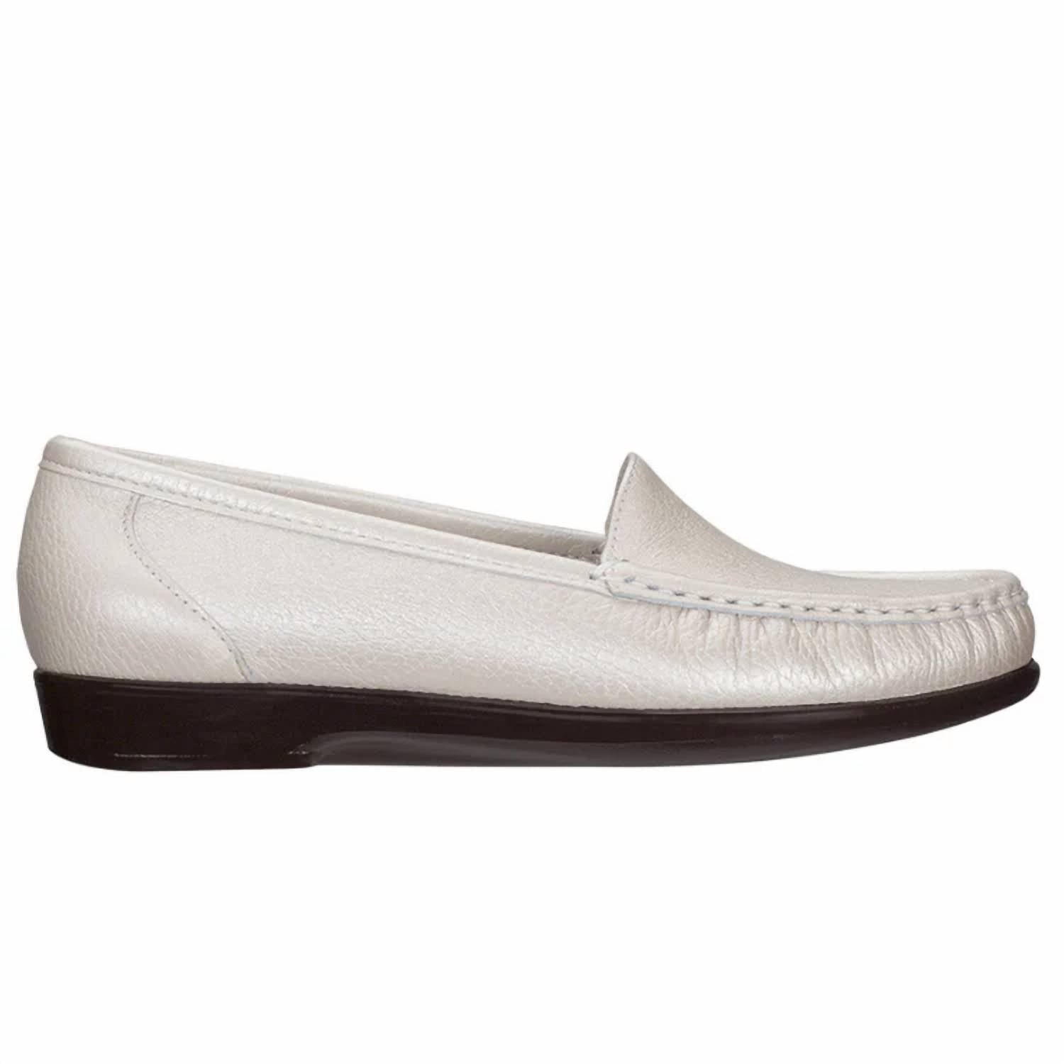 SAS Women's Simplify Slip On Shoes in pearl bone - women's flats - detail view
