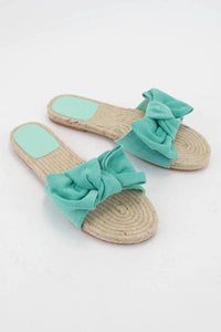 Ccocci - Women's Aileen Oversized Bow Espadrille Slide Sandal