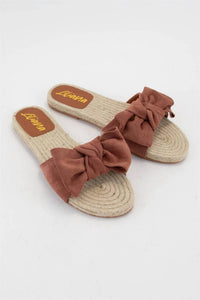 Ccocci - Women's Aileen Oversized Bow Espadrille Slide Sandal