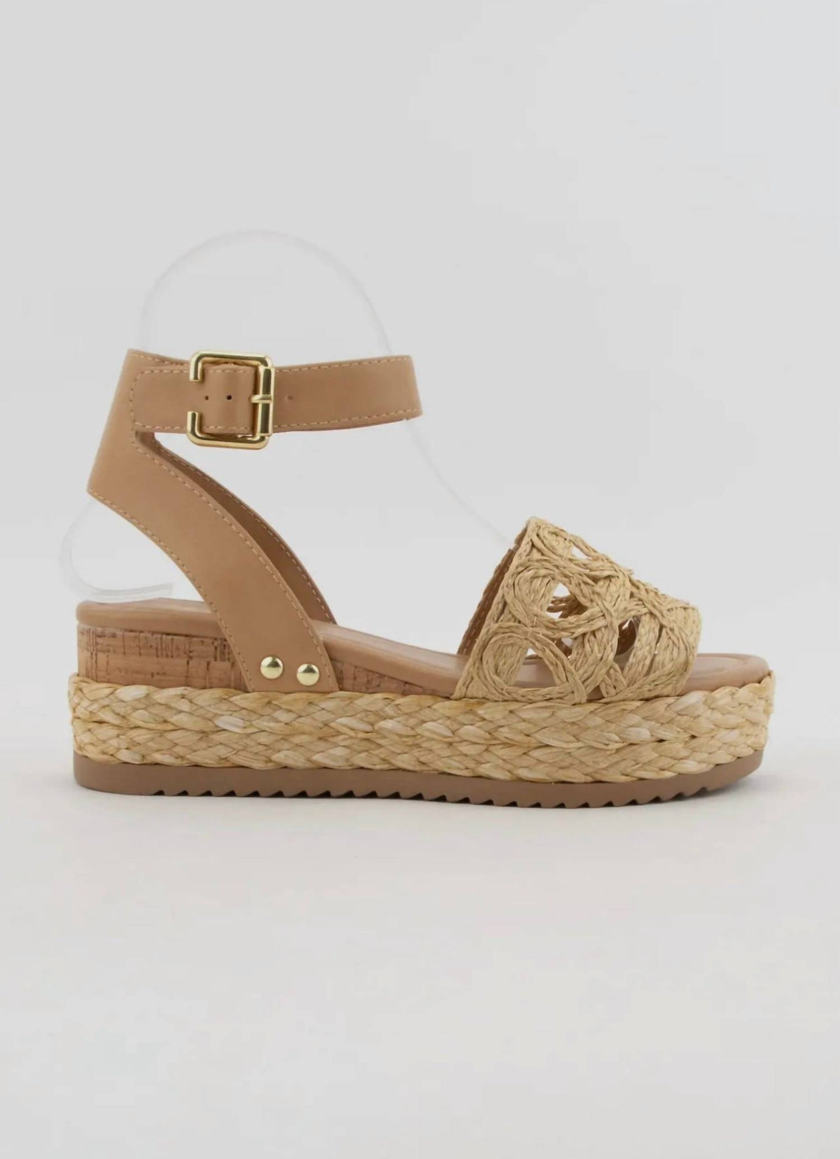 Ccocci - Women's Raffia Quarts Platform Sandals
