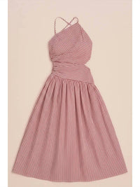 Illa Illa - Asymmetrical Striped Midi Dress