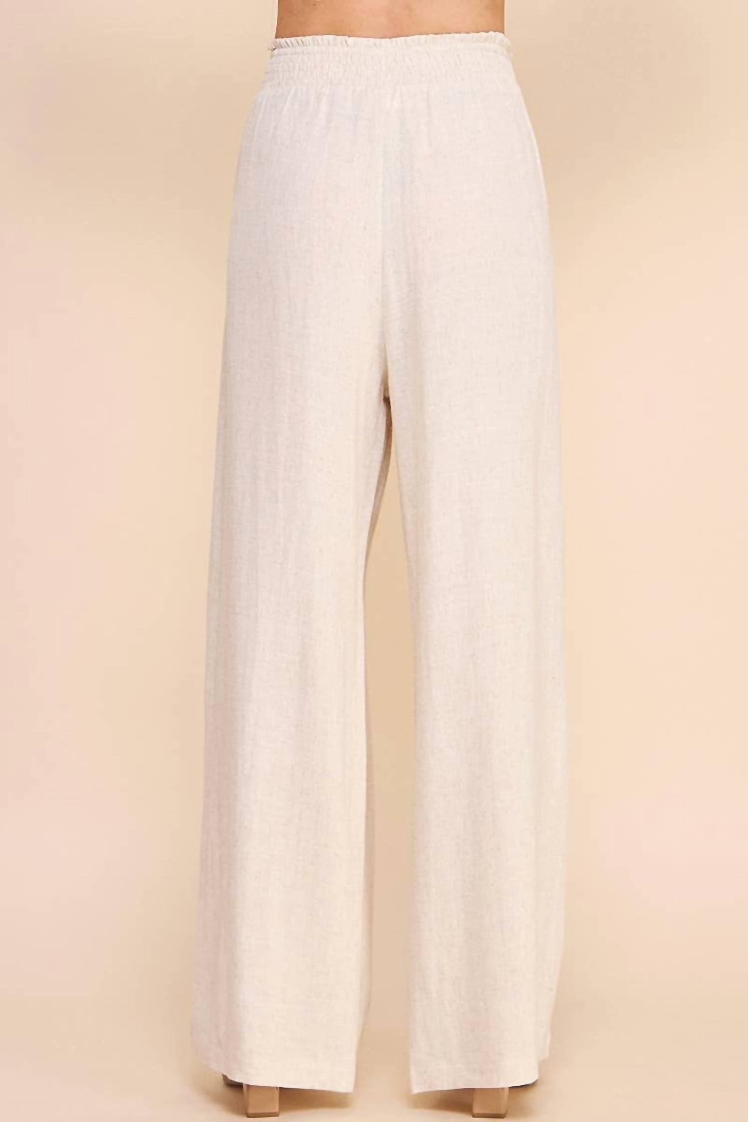Allie Rose - Soft Linen Wide Leg Pants