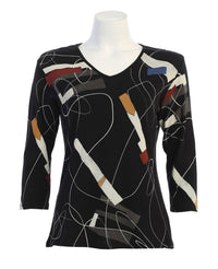 Jess & Jane - Women's Countours Printed Cotton Top