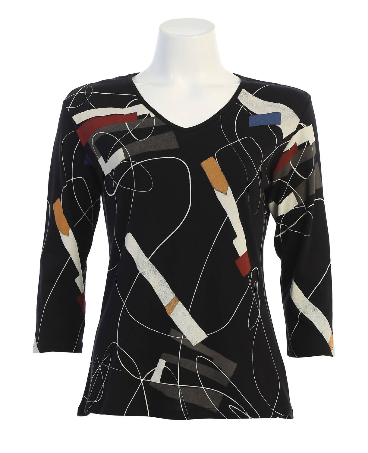 Jess & Jane - Women's Countours Printed Cotton Top