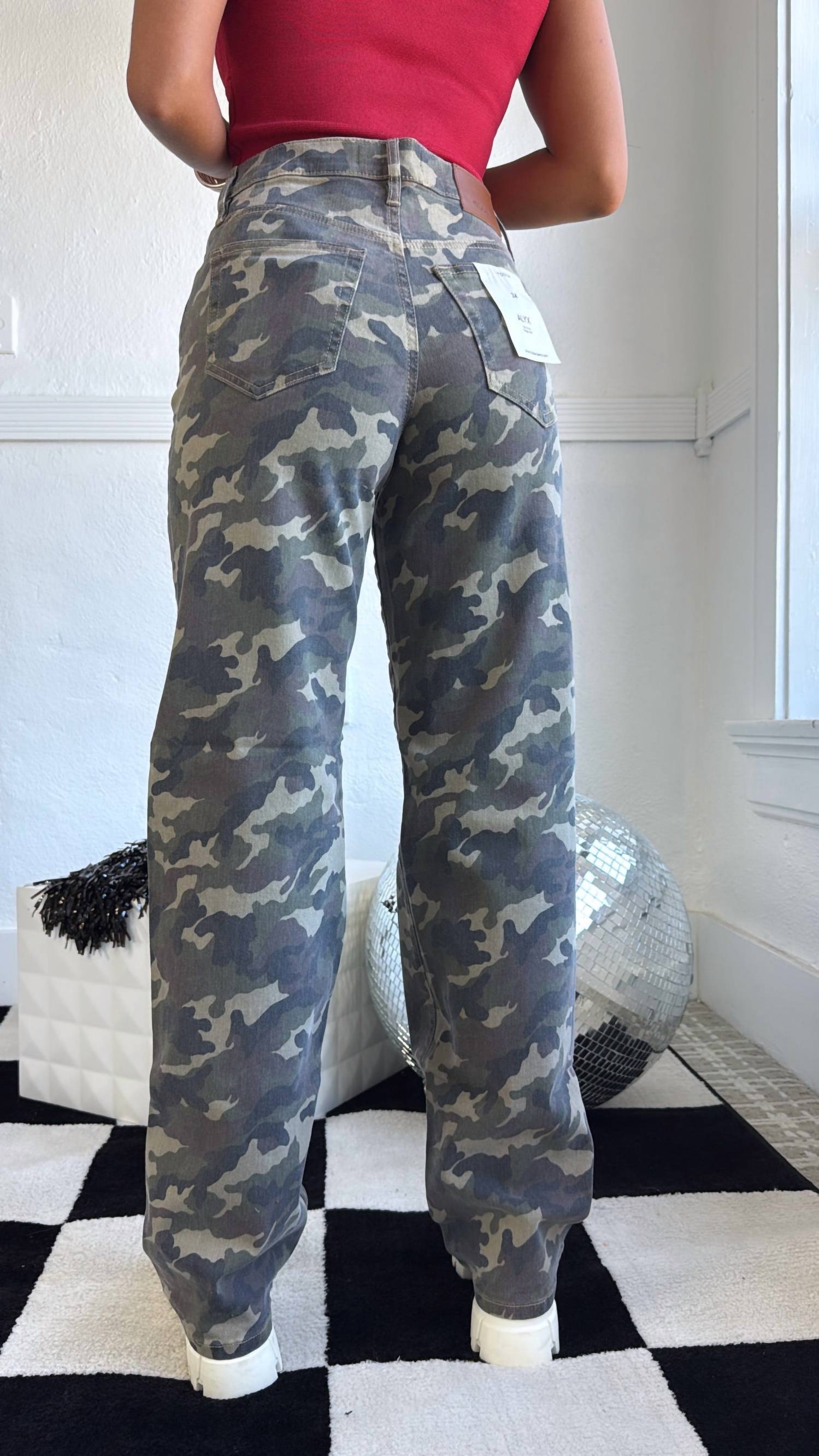 HIDDEN Rebel Terrain Wide Leg Jeans in camo - women's pants - view 4