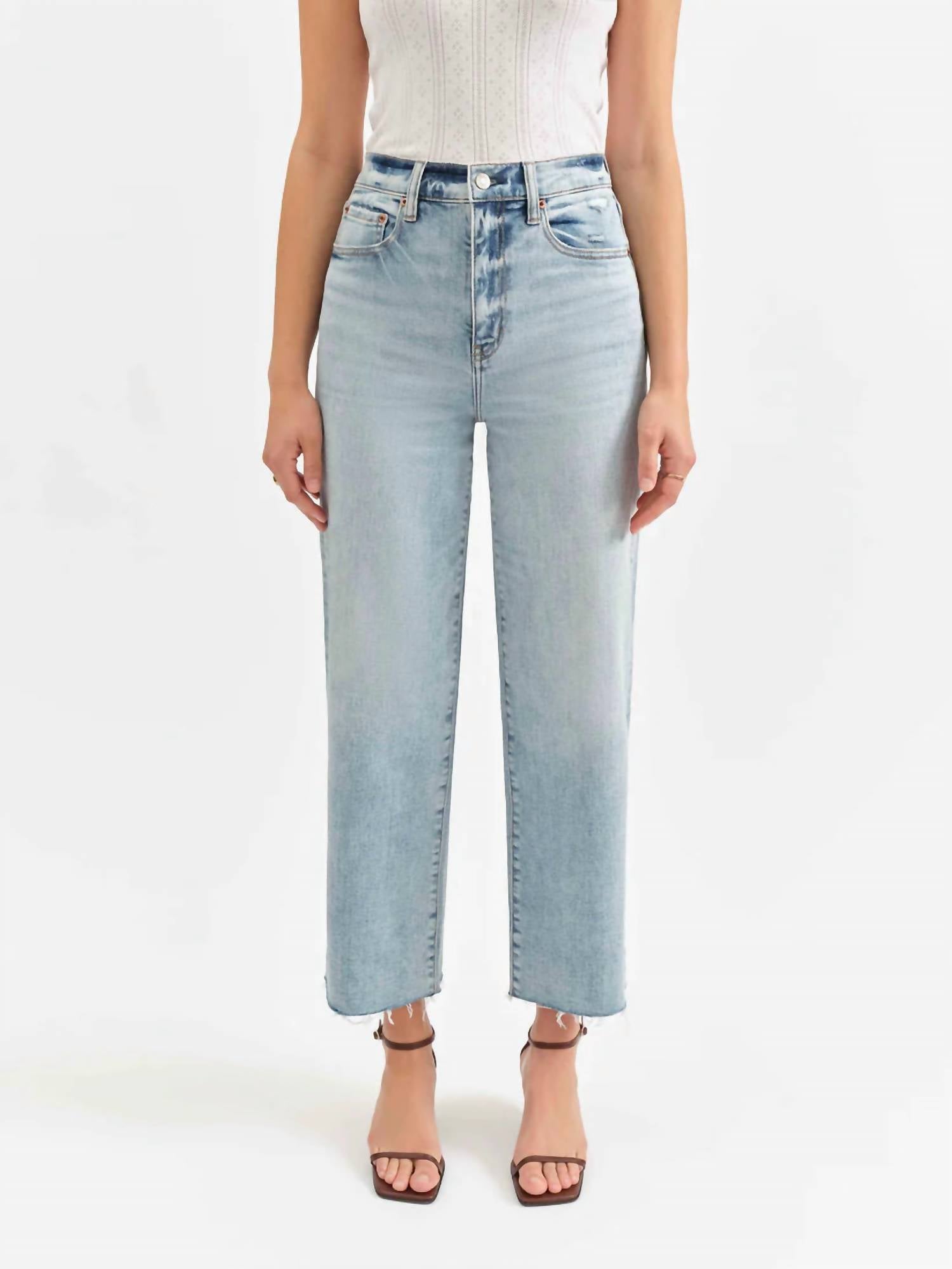 DAZE Pleaser High Rise Wide Leg Ankle Jeans in miracle - women's jeans