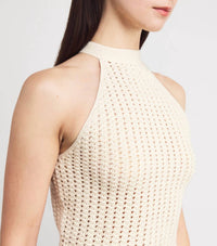 Escvdo - Reflejo Crochet Halter Top