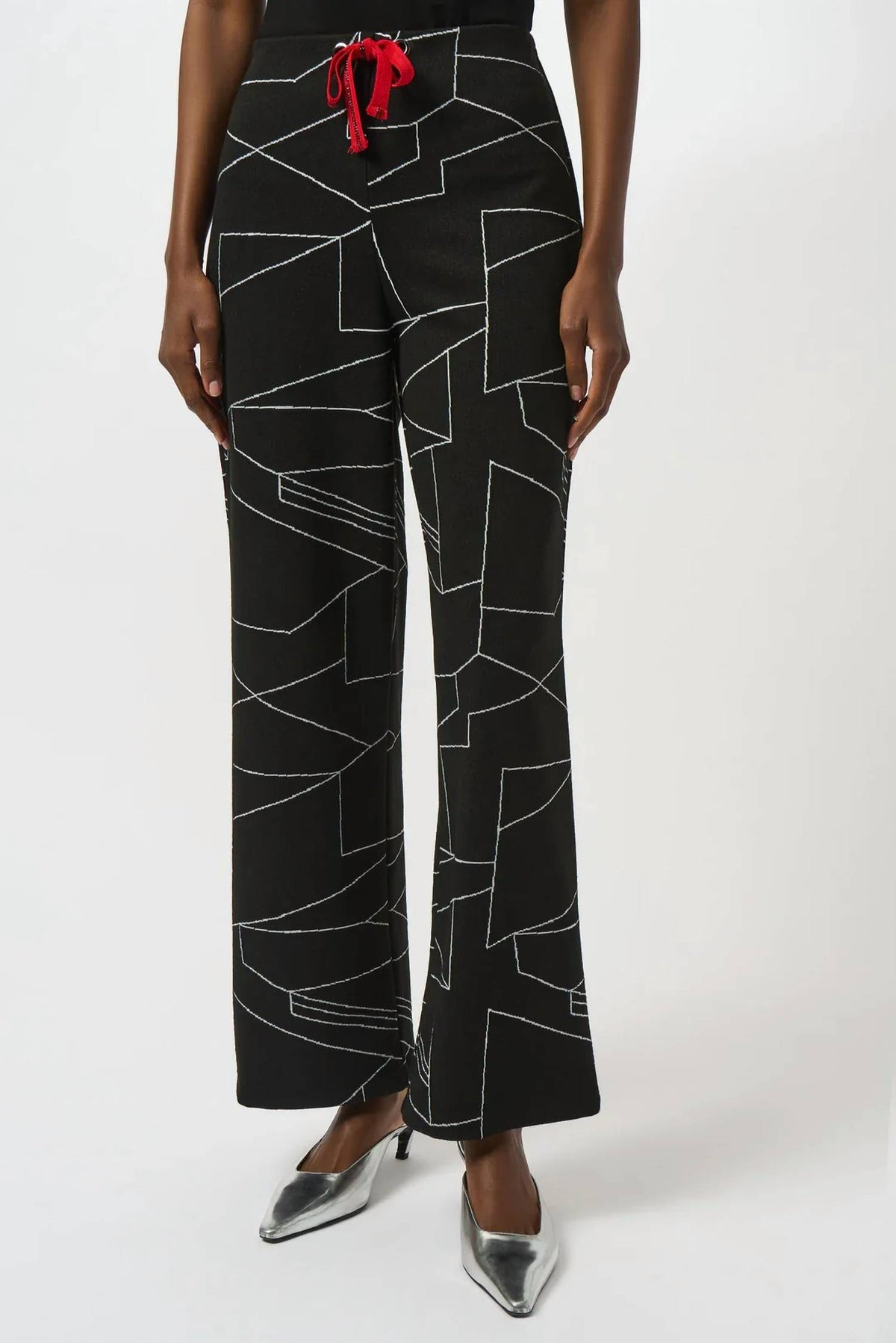 Joseph Ribkoff - Abstract Print Pull On Wide Leg Pants