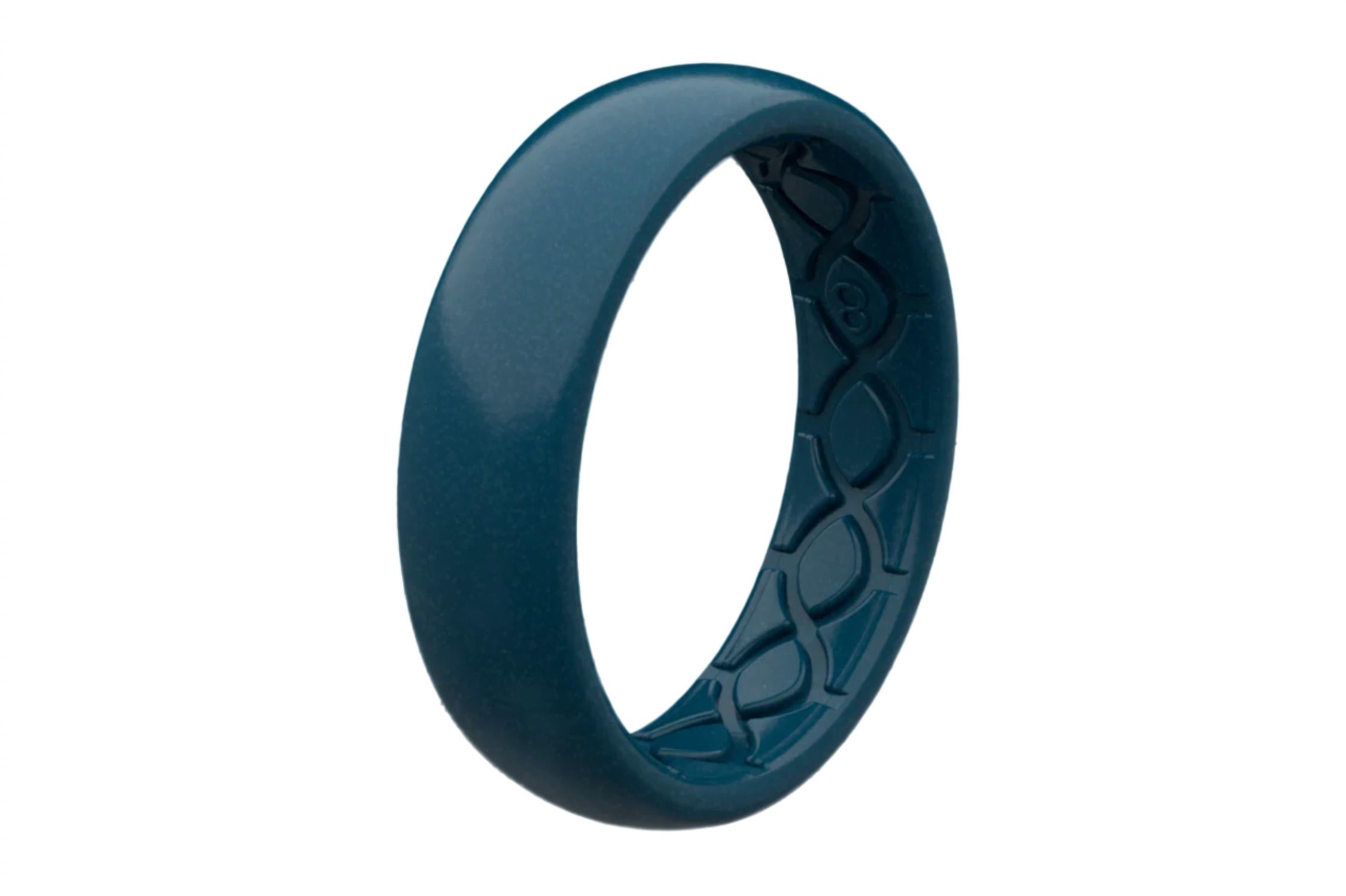 Groove Life - Women's Satin Dark Ocean Thin Ring