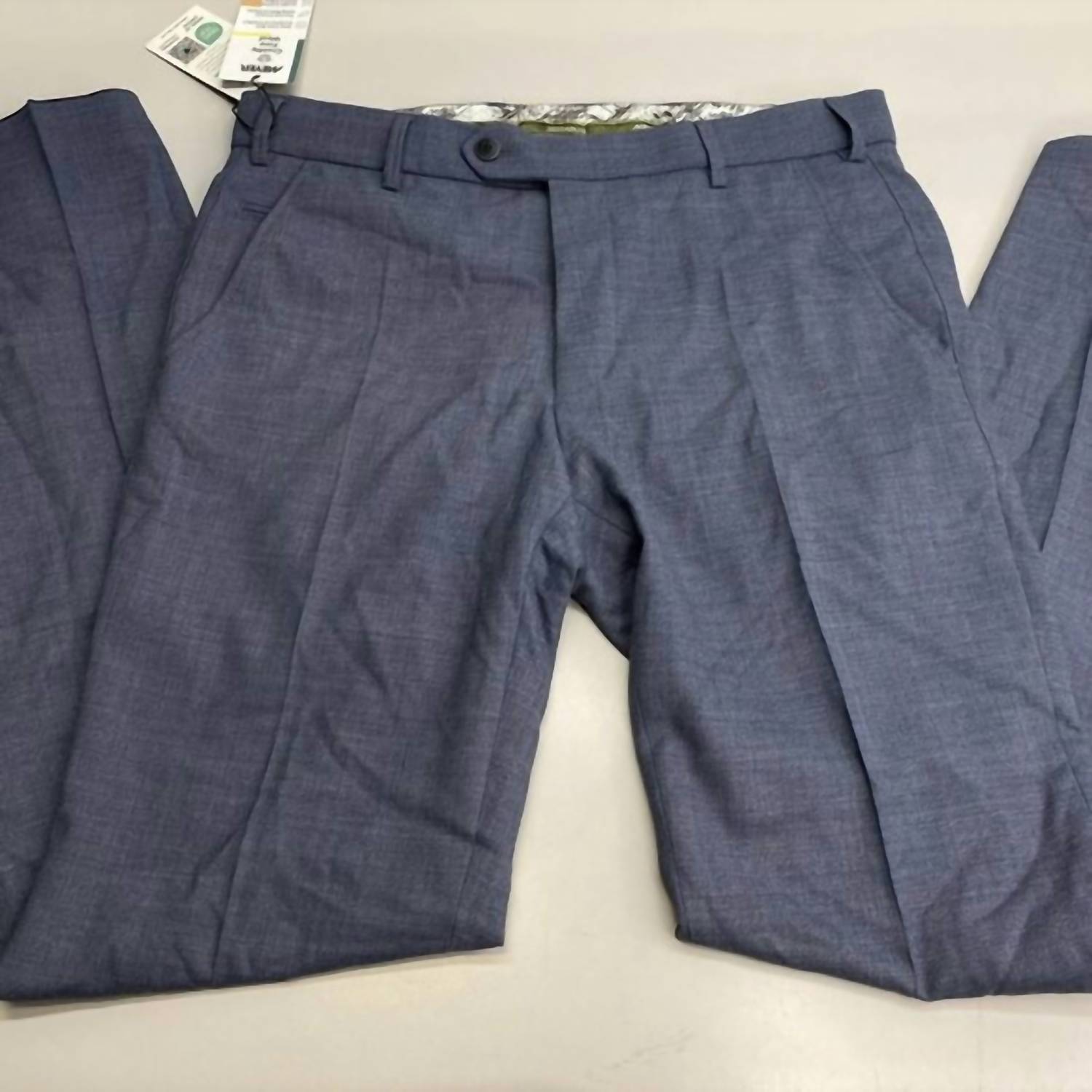 Meyer Men's Bonn Modern Fit Stretch Dress Pants in blue - men's pants - alternate view