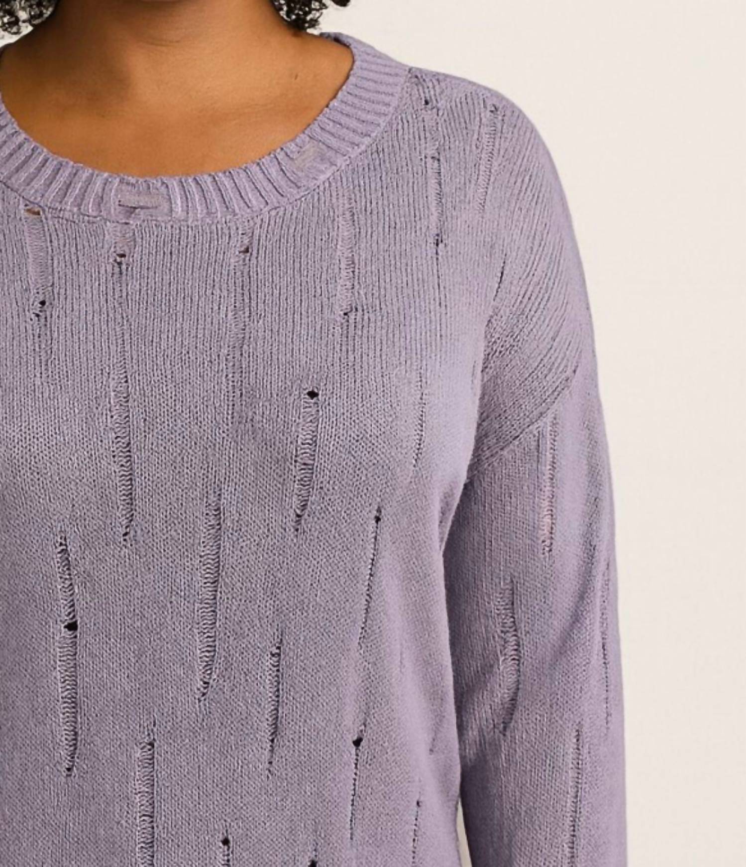 Planet By Lauren G. - Undone Boat Neck Sweater