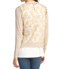 Papillon - Lace Back Long Sleeved Waterfall Cardigan