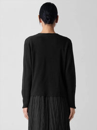 Eileen Fisher - LINEN COTTON RIBBED CARDIGAN