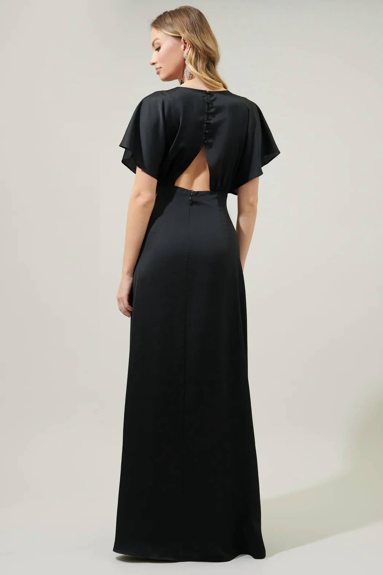 Sugarlips - Stacy V-neck Maxi Dress