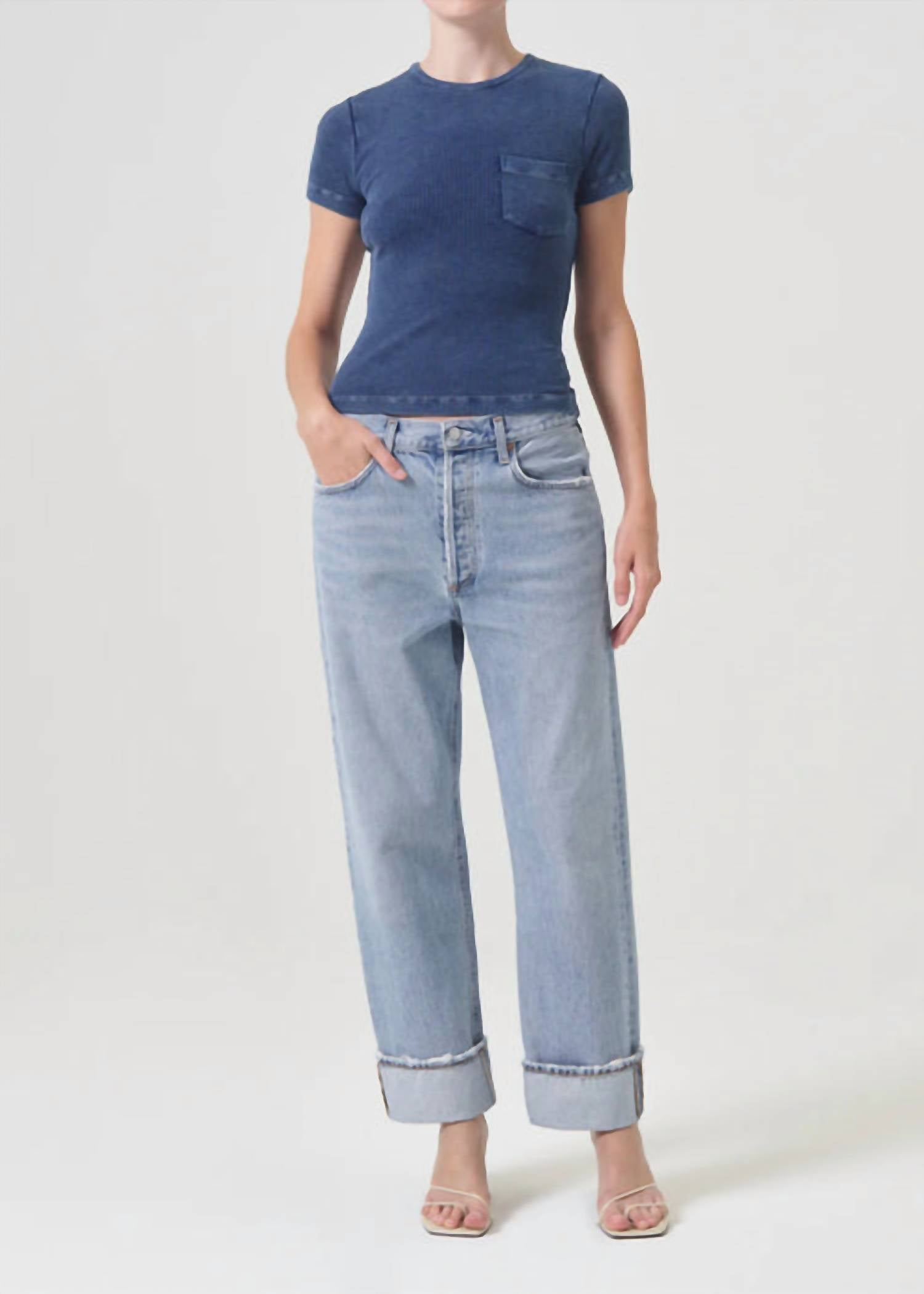Agolde - Fran Low Slung Easy Straight Pants