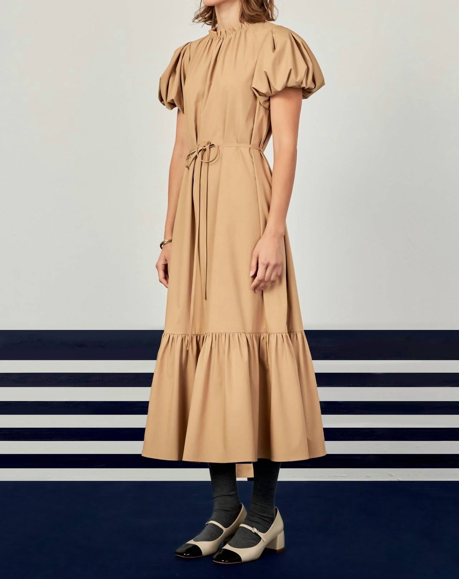 English Factory - Skinny Belted Midi Dress
