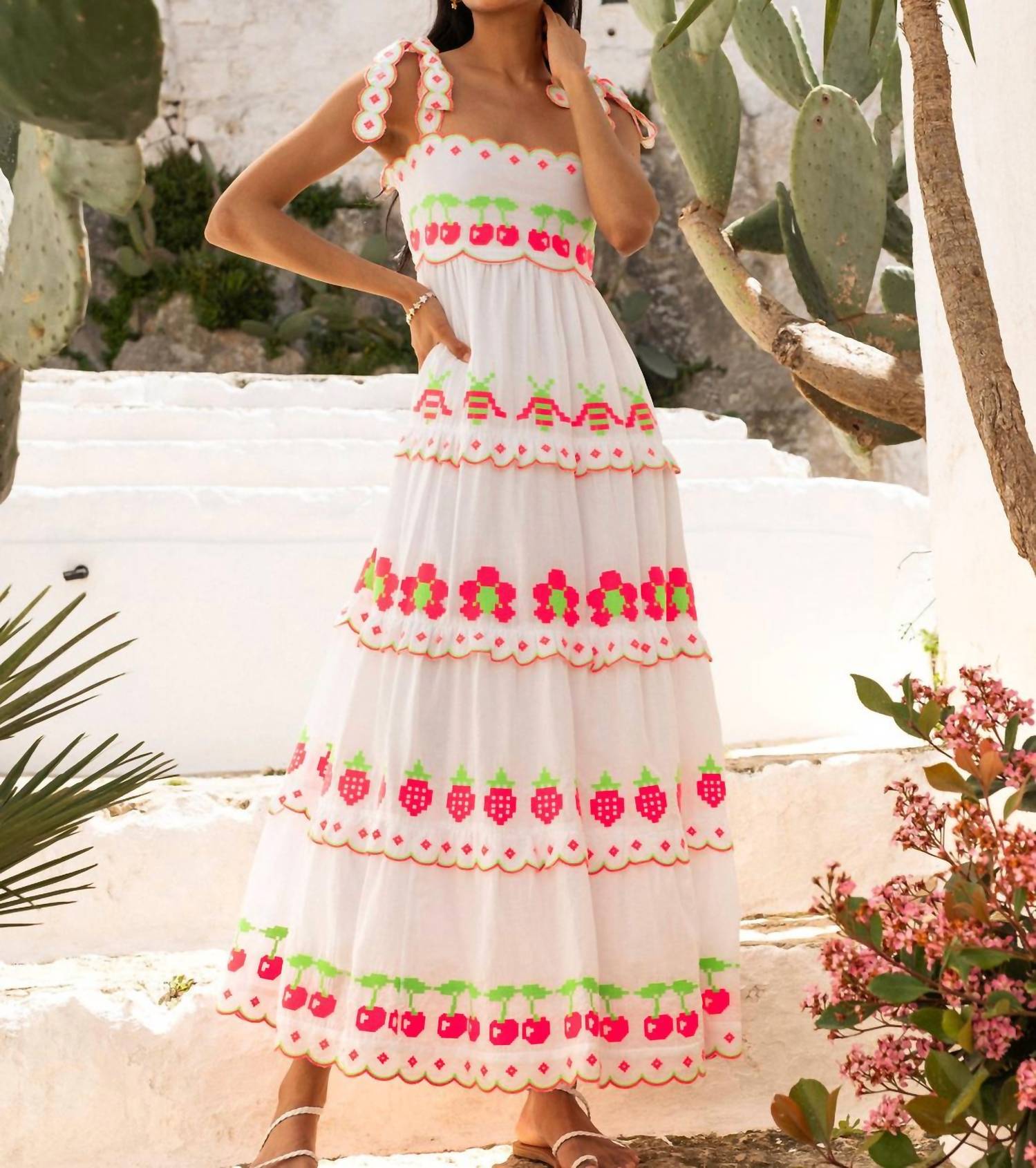 Pink City Prints - Athens Midi Dress