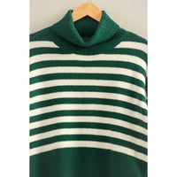HYFVE League Stripe Turteneck Sweater in ivy - women's sweater - view 4