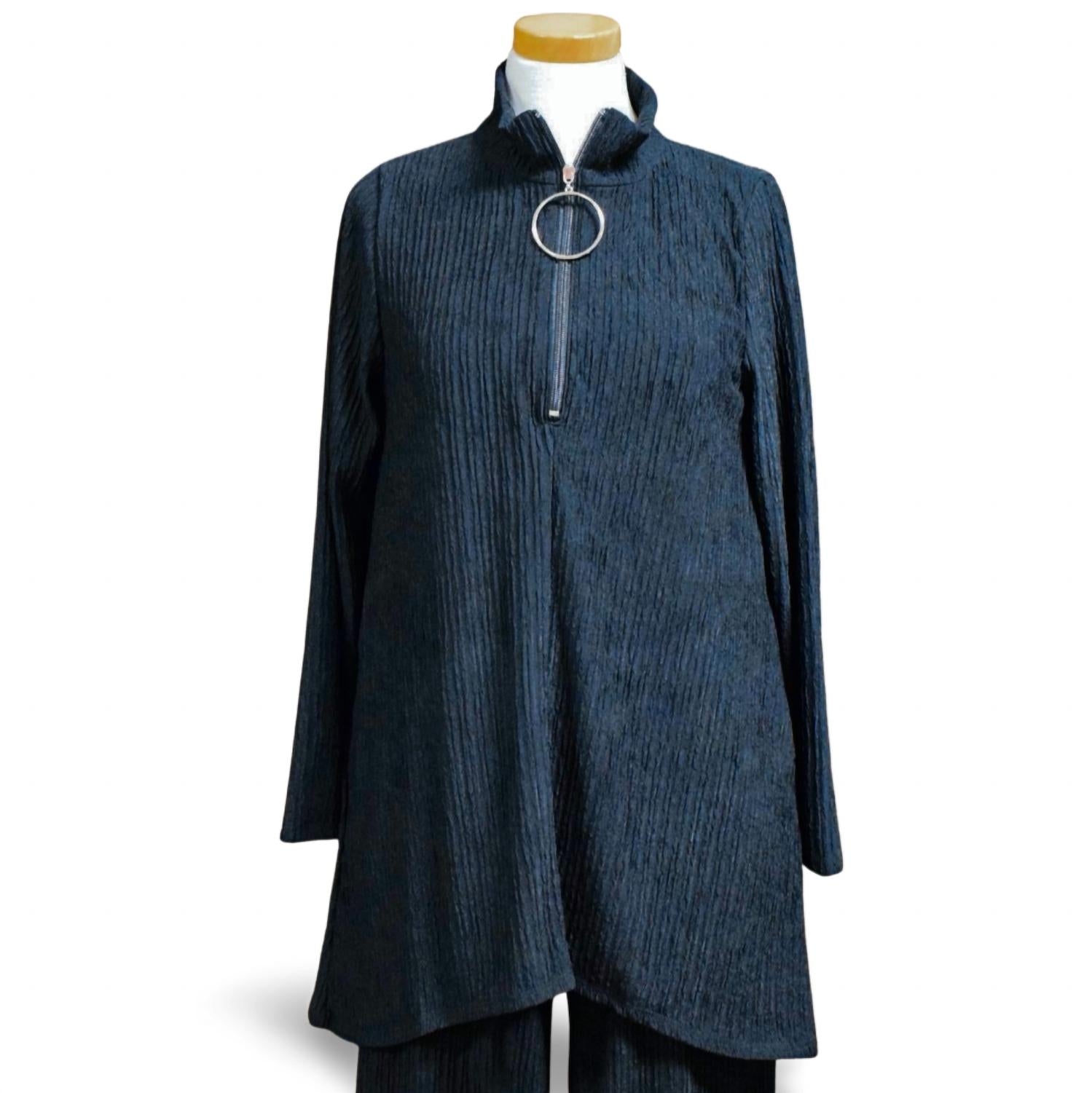 Inoah - Women's Zip-placket Tunic