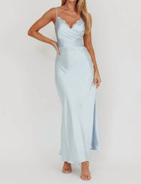 One And Only Collective - Surplice Embellished Trim Maxi Dress