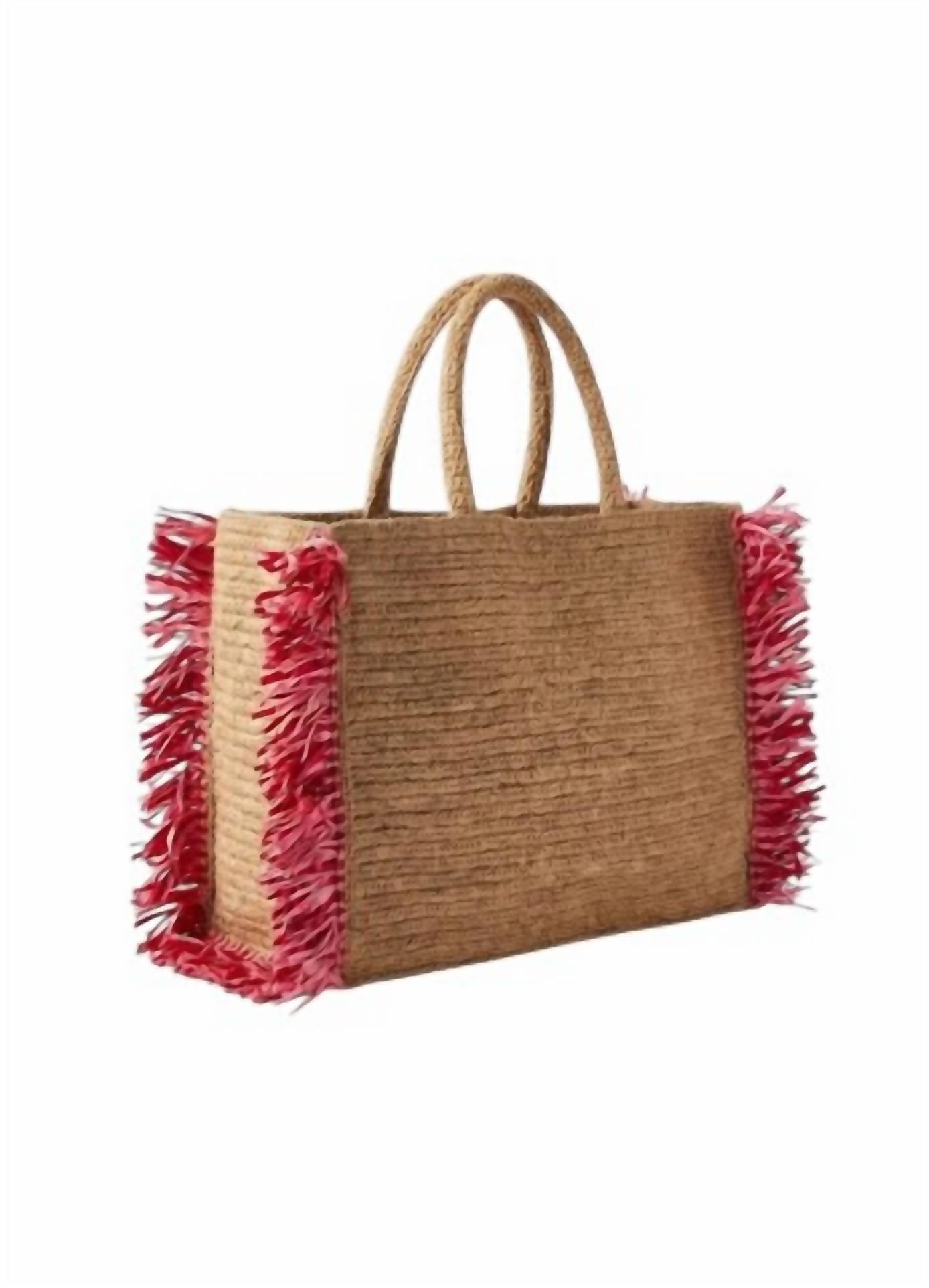 Baldiz - Women's Fringe Raffia Tote