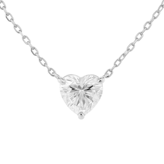 Allyanna Gifts - Women's Moissanite Heart Solitaire Necklace