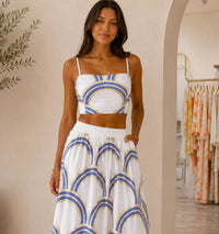 Mystery Resort - Golden Horizon Maxi Skirt Set