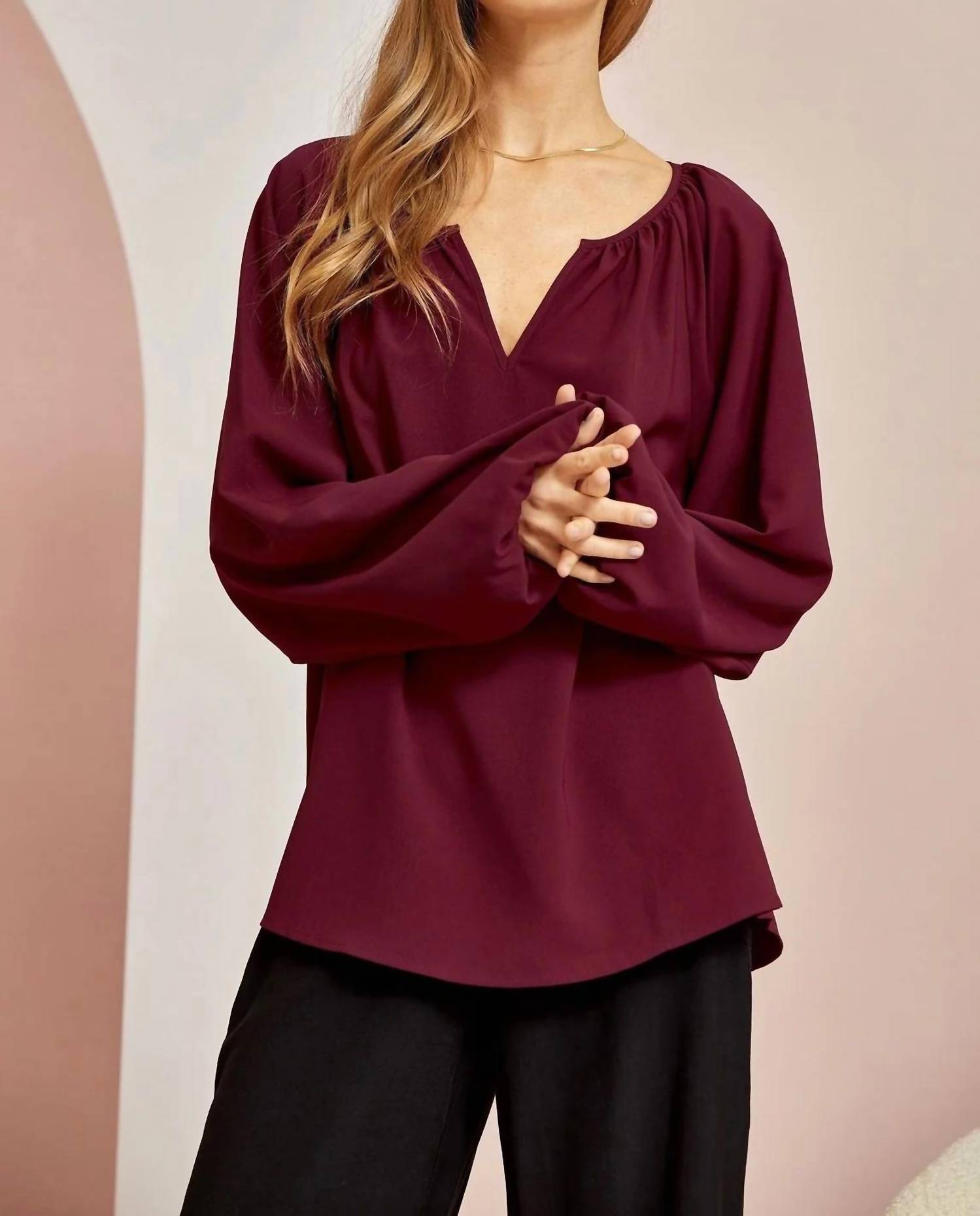 Andree By Unit - Split Neck Tunic Top