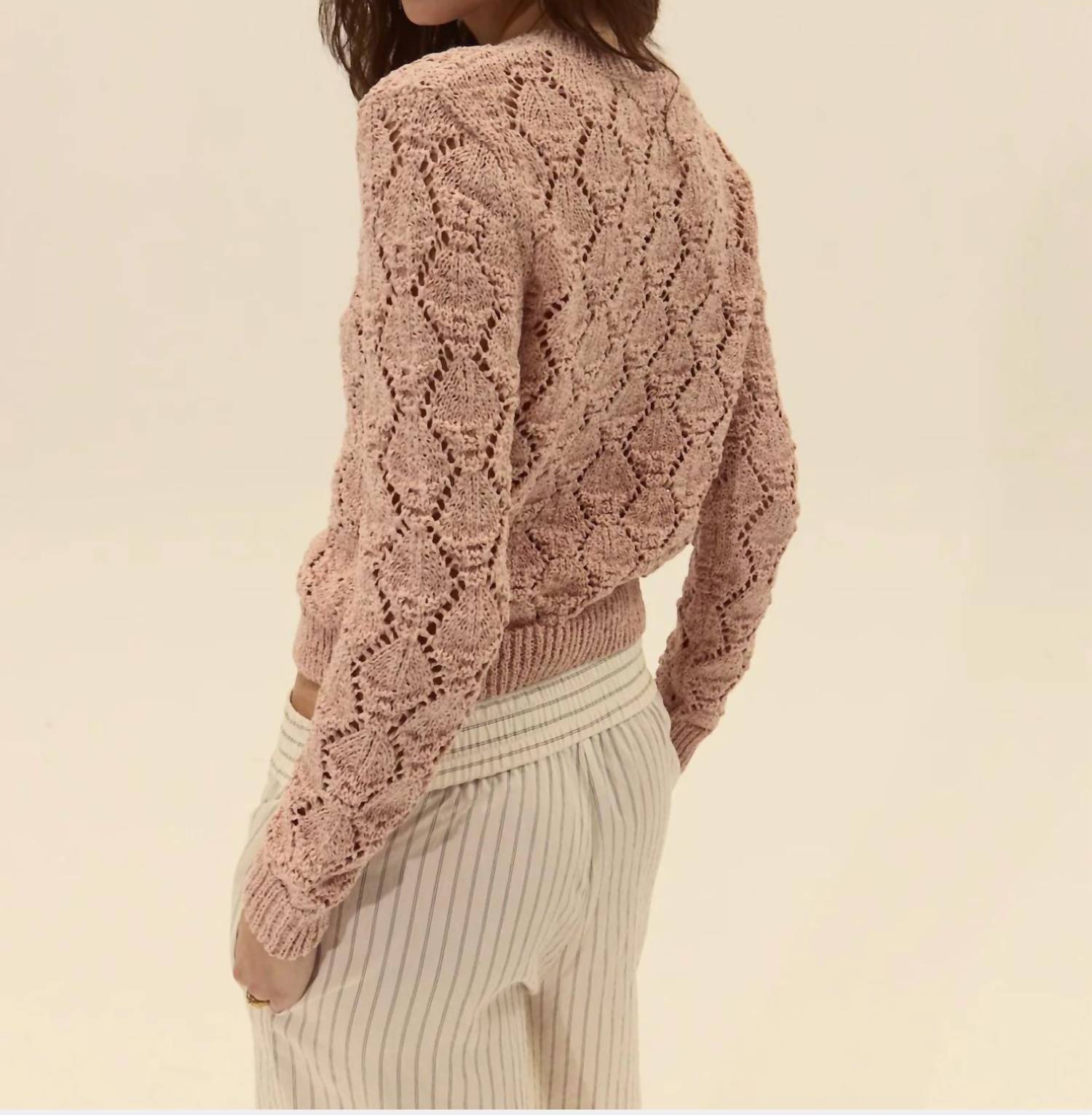 DELUC Cerdena Cardigan in pink - women's cardigan - view 4