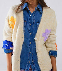Q2 - Embroidered Flowers Cardigan
