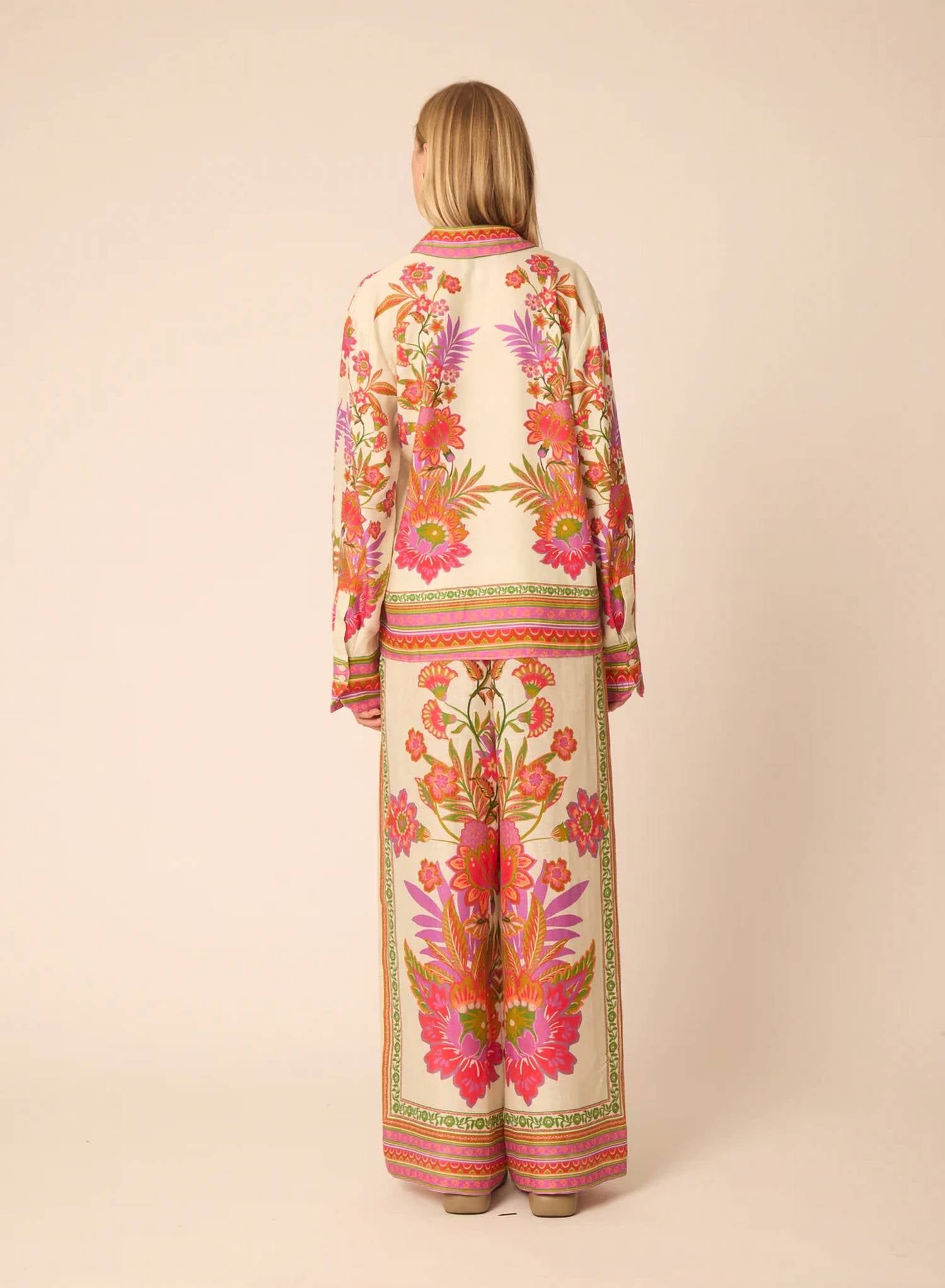 GILNER FARRAR Haylo Blouse in provence print - women's long sleeve top - alternate view