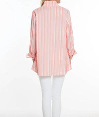 Multiples - Wire Collar Stripe Blouse