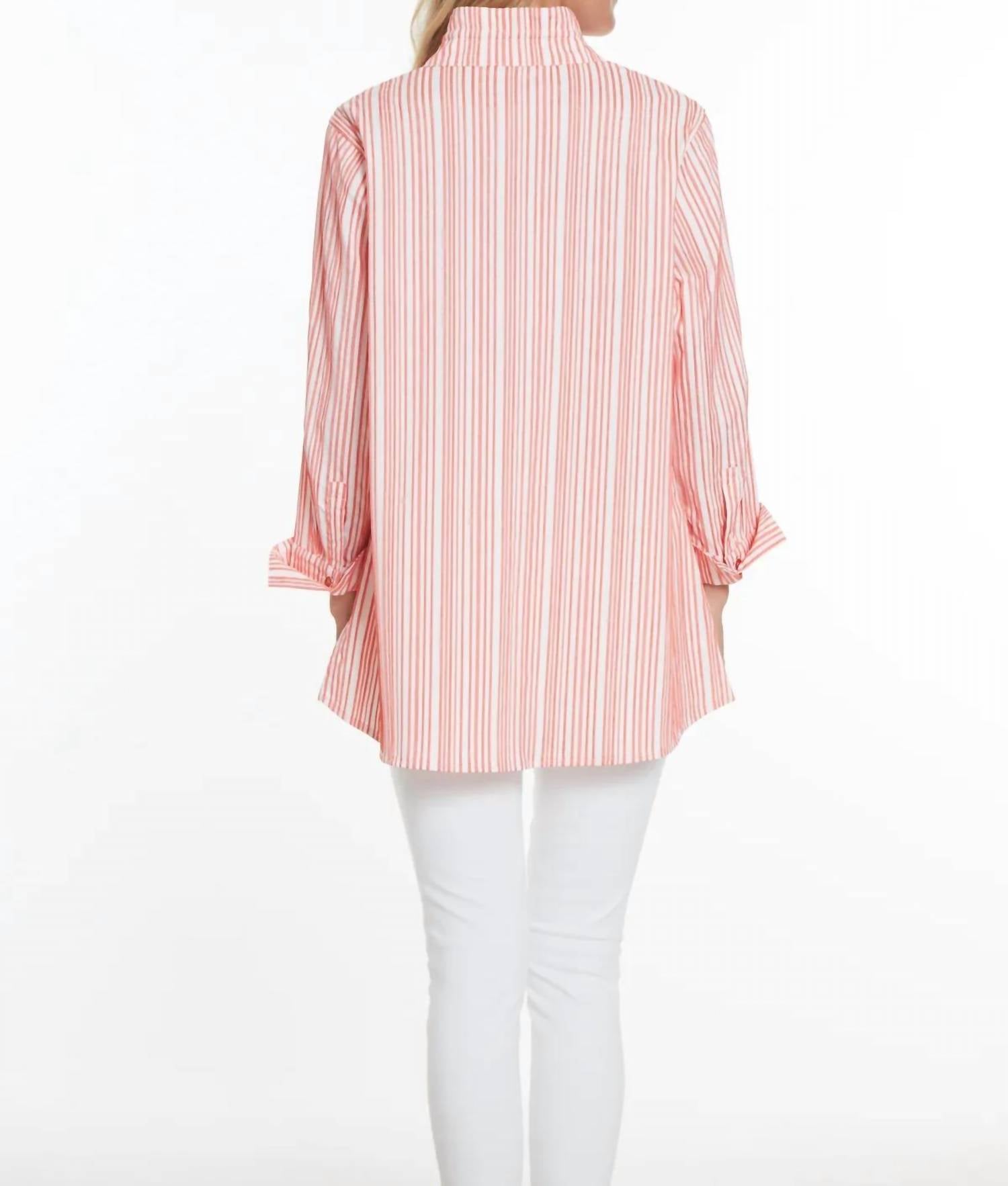 Multiples - Wire Collar Stripe Blouse