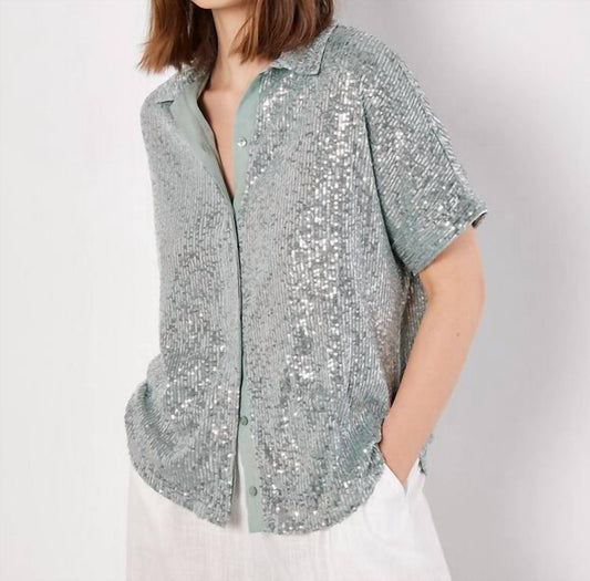 Apricot - Sequin Resort Shirt