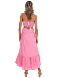 Baby Pink - Women's Villa Rose Cut Out Maxi Dress