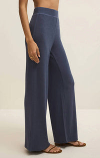 Z Supply Renae Rib Pant in indigo - women's pants - view 4